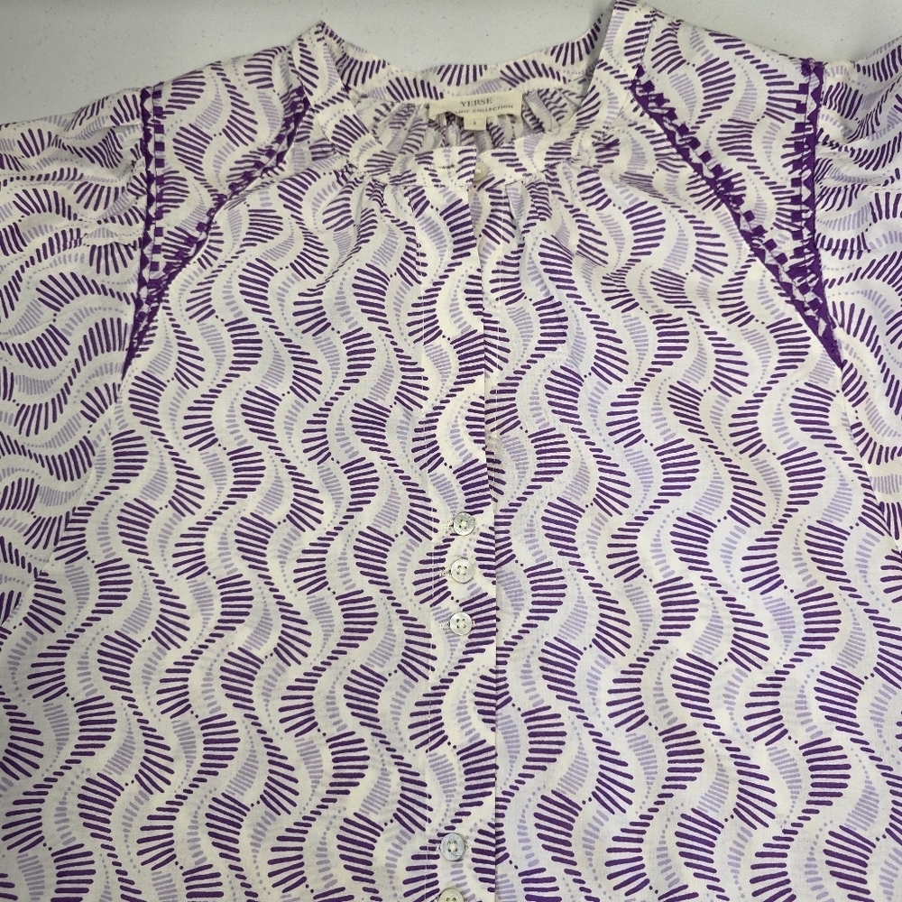 Yerse  abstract print Midi prairie Dress - Picture 13 of 14
